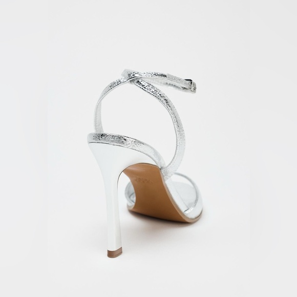 ZARA PATENT EFFECT HEELED SANDALS - Picture 8 of 10